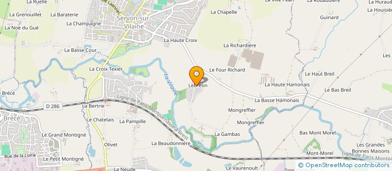 localisation de l'entreprise SCI ESTEBAN  SERVON-SUR-VILAINE