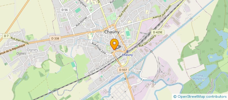 localisation de l'entreprise SCI ESTELINE à CHAUNY