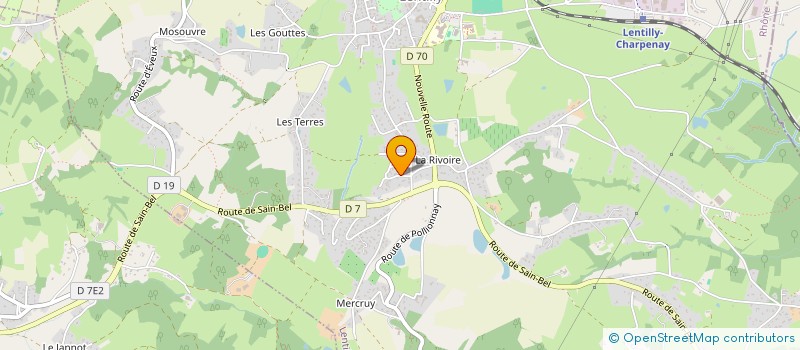 localisation de l'entreprise SCI ESTELLE  LENTILLY