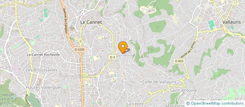 localisation de l'entreprise SCI ESTEREL à LE CANNET