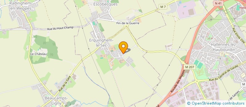 localisation de l'entreprise SCI ESTEREL II  ERQUINGHEM-LE-SEC