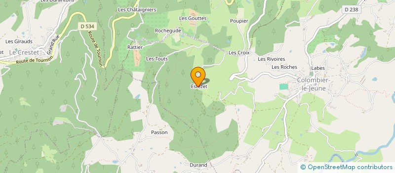 localisation de l'entreprise SCI ESTEZET  COLOMBIER-LE-JEUNE