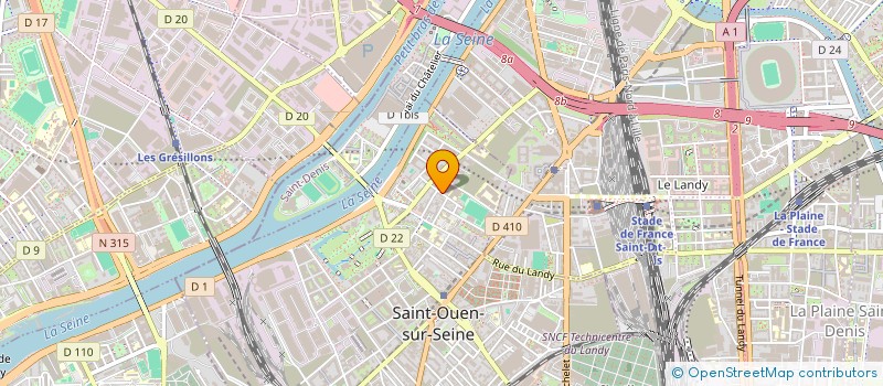 localisation de l'entreprise SCI ESTHER7 à SAINT-OUEN-SUR-SEINE