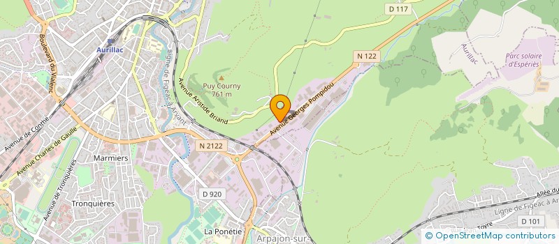 localisation de l'entreprise SCI ESTIVAL-DJEGHEBAL à AURILLAC