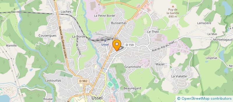 localisation de l'entreprise SCI ESTRAP à USSEL