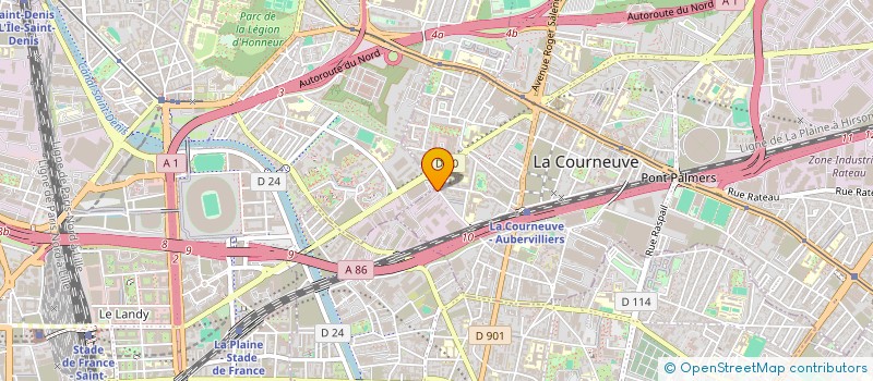 localisation de l'entreprise SCI ET FAMILIALE LIZARBE à LA COURNEUVE
