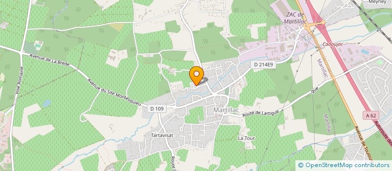 localisation de l'entreprise SCI ET SI  MARTILLAC