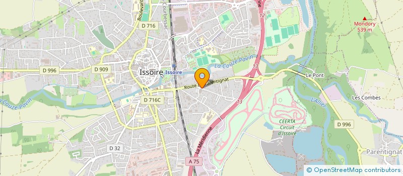 localisation de l'entreprise SCI ETAILI  ISSOIRE