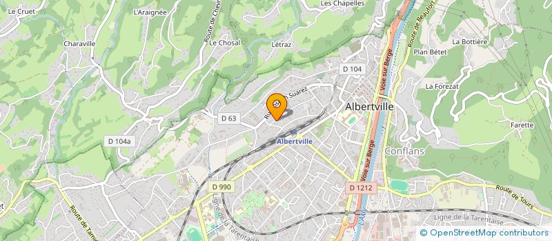localisation de l'entreprise SCI ETANG BERTHOLET  ALBERTVILLE