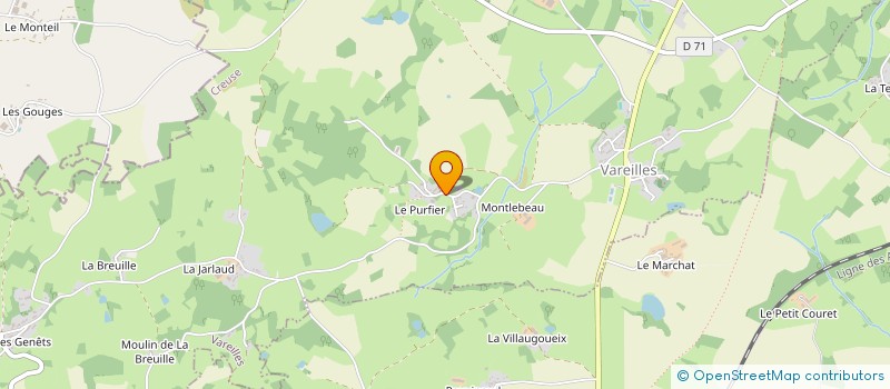 localisation de l'entreprise SCI ETANG DU PURFIER à VAREILLES