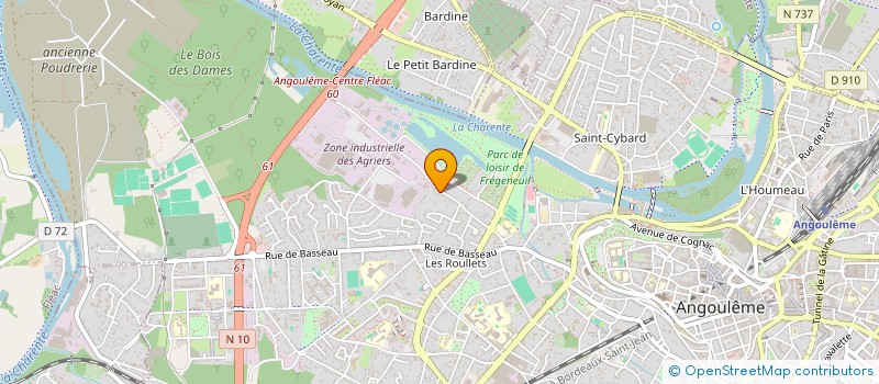 localisation de l'entreprise SCI ETOC à ANGOULEME