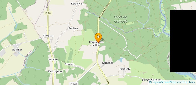 localisation de l'entreprise SCI ETONNANTE  CLOHARS-CARNOET