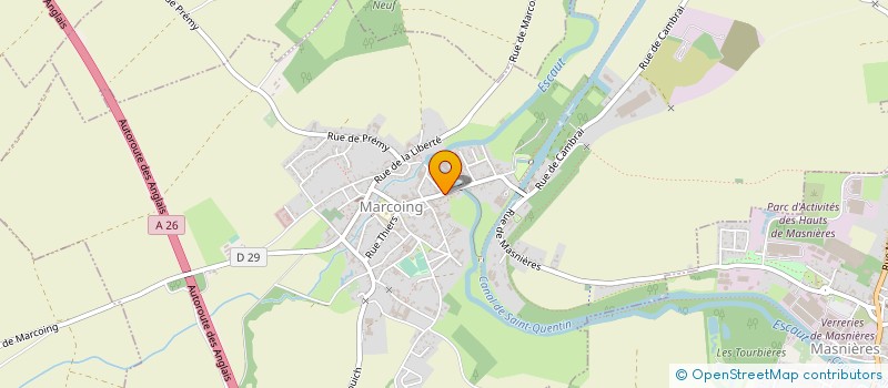 localisation de l'entreprise SCI ETUDE  MARCOING