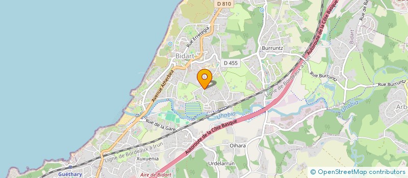 localisation de l'entreprise SCI ETXE IRRINTZINA à BIDART