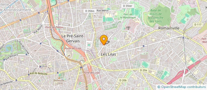 localisation de l'entreprise SCI EUGENE DECROS à LES LILAS