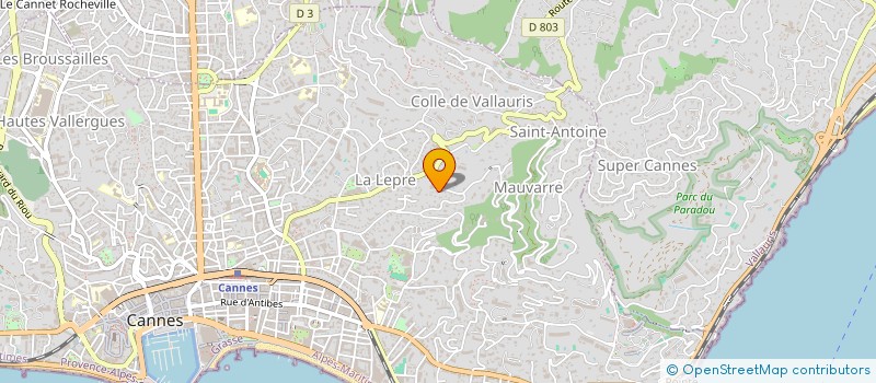 localisation de l'entreprise SCI EUGENIE  CANNES