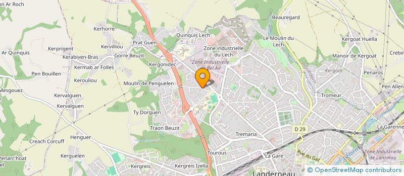 localisation de l'entreprise SCI EURIMO  LANDERNEAU