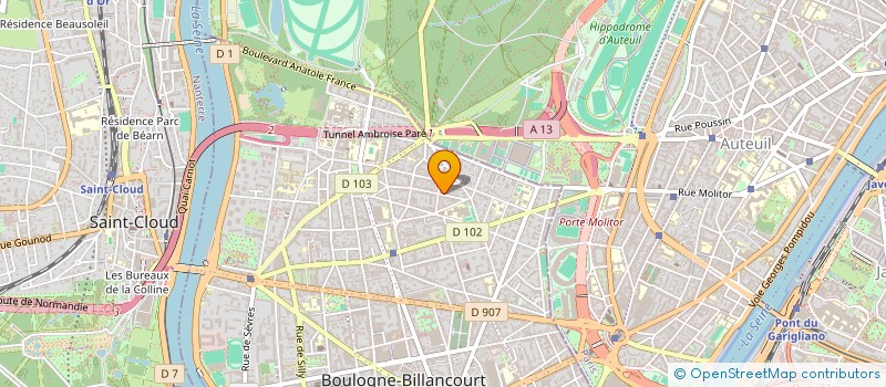 localisation de l'entreprise SCI EUROJOR à BOULOGNE-BILLANCOURT