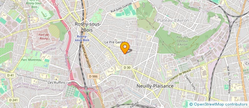 localisation de l'entreprise SCI EUROKA à ROSNY-SOUS-BOIS