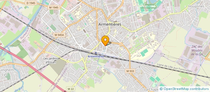 localisation de l'entreprise SCI EUROMETROPOLE  ARMENTIERES