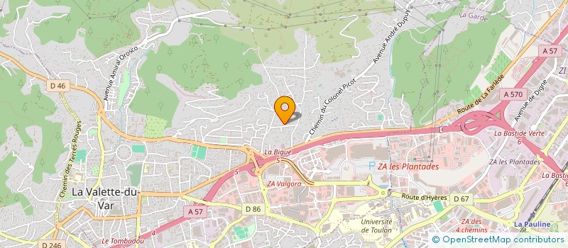 localisation de l'entreprise SCI EUROPE AZUR à LA VALETTE-DU-VAR