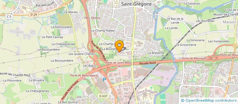 localisation de l'entreprise SCI EUROPE DEVELOPPEMENT  SAINT-GREGOIRE