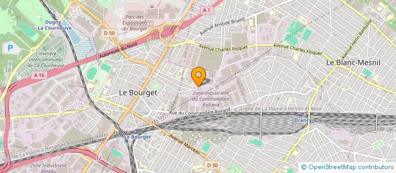 localisation de l'entreprise SCI EV à LE BOURGET
