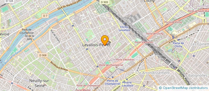 localisation de l'entreprise SCI EV à LEVALLOIS-PERRET