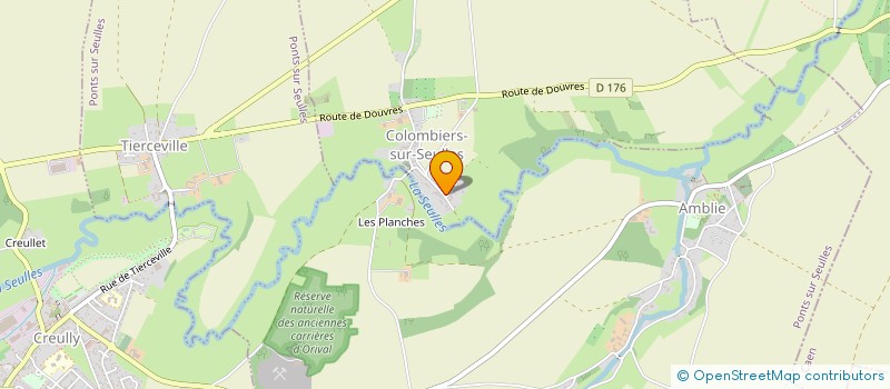 localisation de l'entreprise SCI EVA  COLOMBIERS-SUR-SEULLES