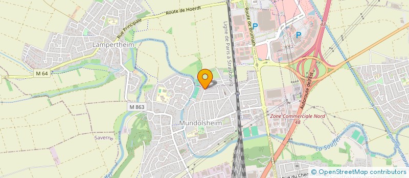 localisation de l'entreprise SCI EVA KERNEIS  MUNDOLSHEIM