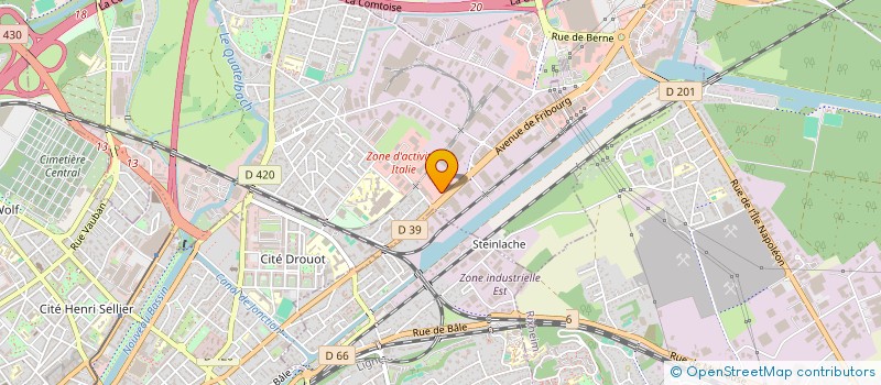 localisation de l'entreprise SCI EVAGYM  ILLZACH