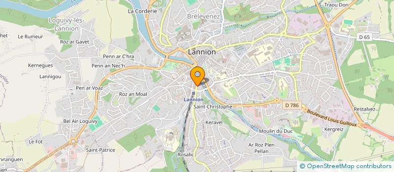 localisation de l'entreprise SCI EVAL  LANNION