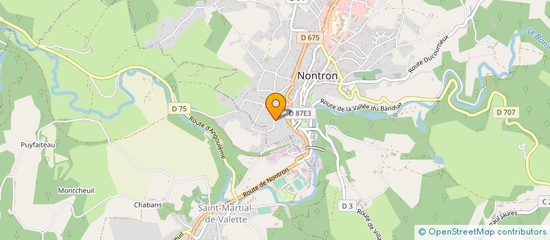 localisation de l'entreprise SCI EVALEXIS  NONTRON