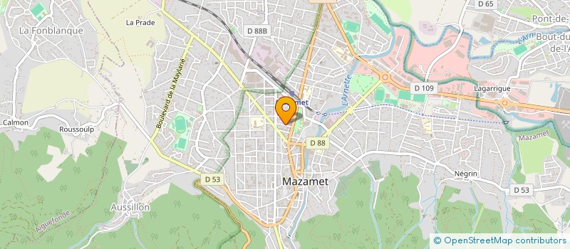 localisation de l'entreprise SCI EVALINDA  MAZAMET