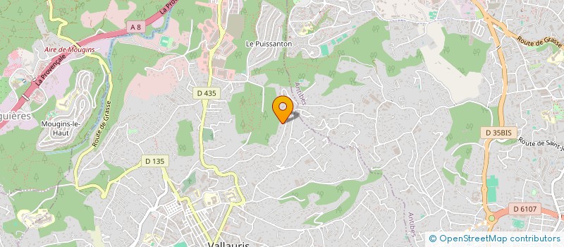 localisation de l'entreprise SCI EVAMAT à VALLAURIS