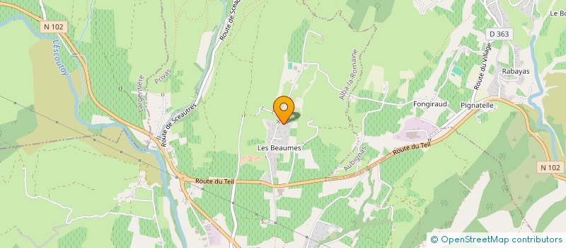localisation de l'entreprise SCI EVANDINE à ALBA-LA-ROMAINE