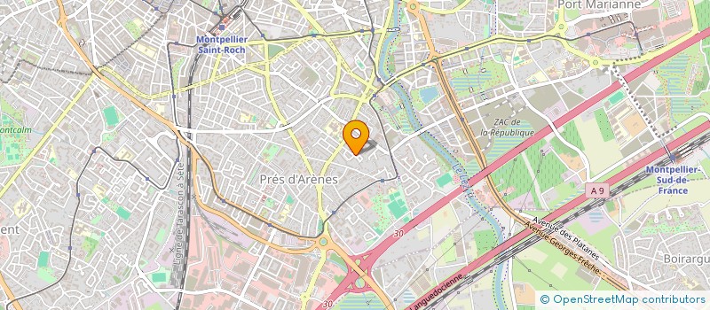 localisation de l'entreprise SCI EVATOM à MONTPELLIER