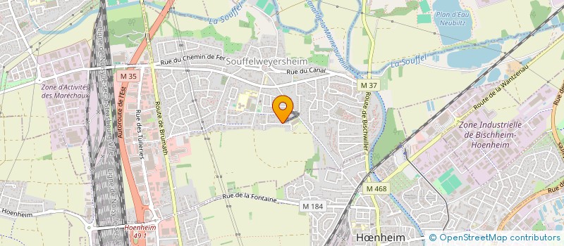 localisation de l'entreprise SCI EVE  SOUFFELWEYERSHEIM