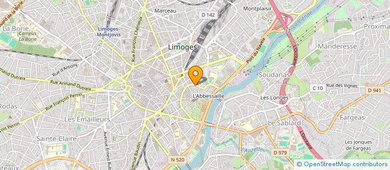 localisation de l'entreprise SCI EVEDI à LIMOGES