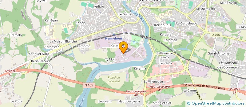 localisation de l'entreprise SCI EVEL  HENNEBONT