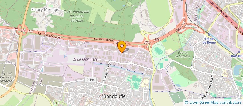 localisation de l'entreprise SCI EVELYN à BONDOUFLE