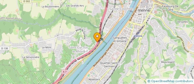 localisation de l'entreprise SCI EVELYNE  SAINT CYR SUR LE RHONE