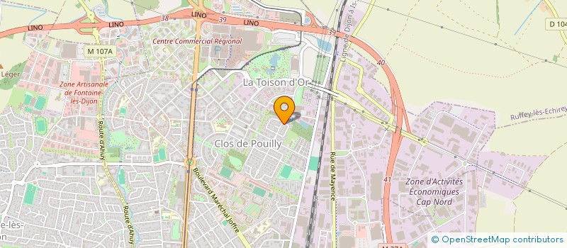 localisation de l'entreprise SCI EVENT'S à DIJON