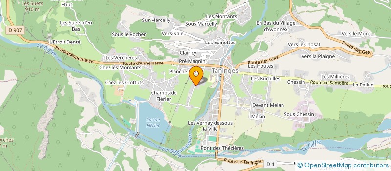 localisation de l'entreprise SCI EVERAERE  TANINGES