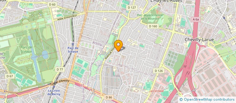 localisation de l'entreprise SCI EVI  L'HAY-LES-ROSES