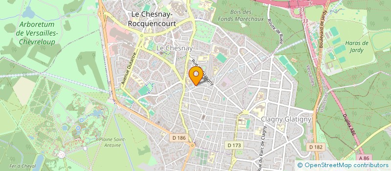 localisation de l'entreprise SCI EVL AVENIR  LE CHESNAY-ROCQUENCOURT