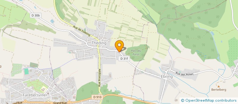 localisation de l'entreprise SCI EVOHE  THEDING