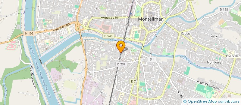 localisation de l'entreprise SCI EVOLUTION à MONTELIMAR