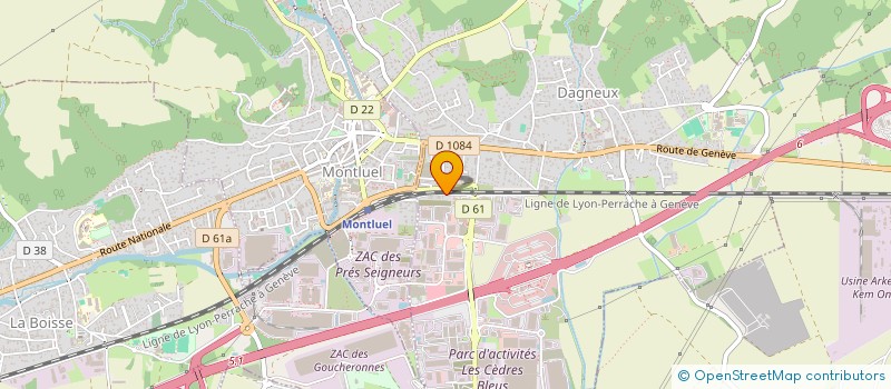 localisation de l'entreprise SCI EVORA  DAGNEUX