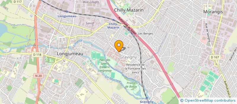 localisation de l'entreprise SCI EVRASO à CHILLY-MAZARIN